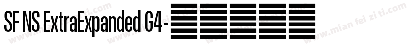 SF NS ExtraExpanded G4字体转换